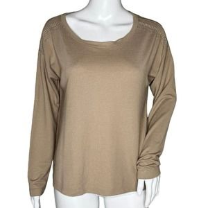Hatley Sweater Womens Medium Beige Everyday Preppy Earthy Neutral Minimalist‎